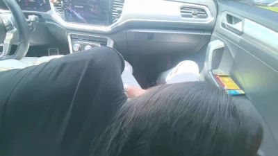 女同事车内口爆